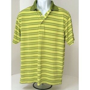 PGA Tour Airflux mens polo style Golf Shirt Size M striped